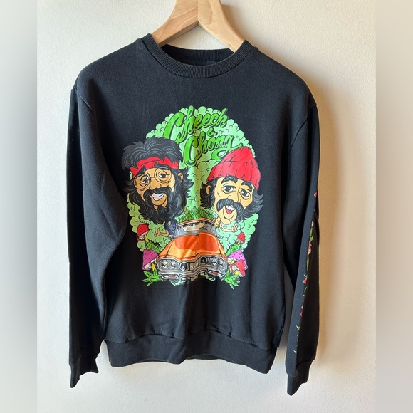 LG Other - Cheech and Chong Graphic Black Sweatshirt
